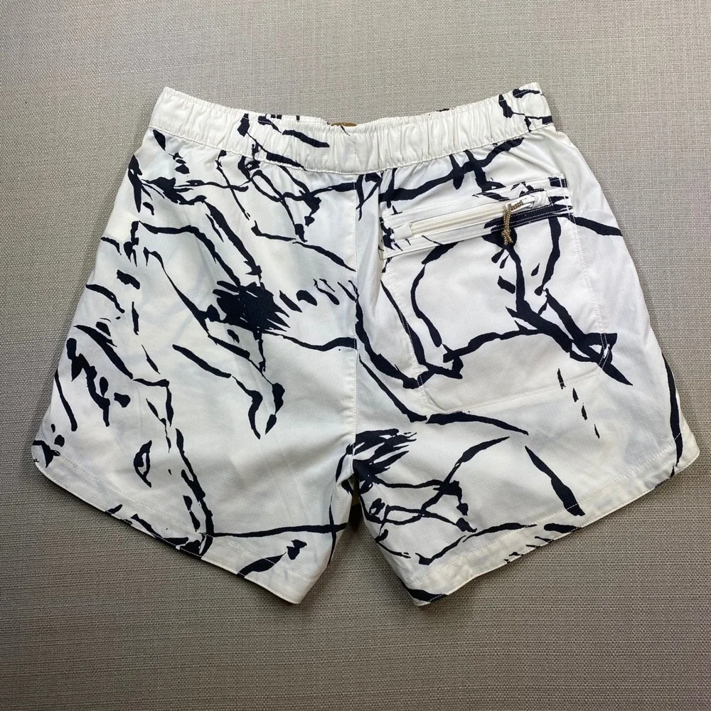 The North Face Womens Class V Pathfinder Shorts White Black Abstract Size Small